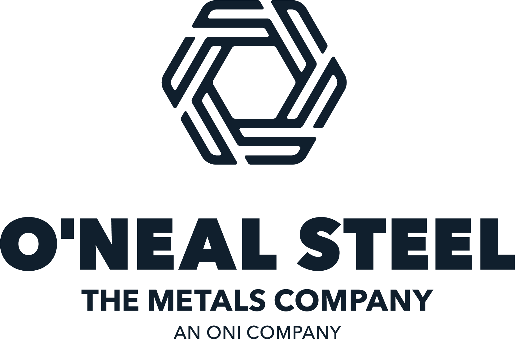 This image features the logo of O'Neal Steel, which includes geometric shapes and text that reads 